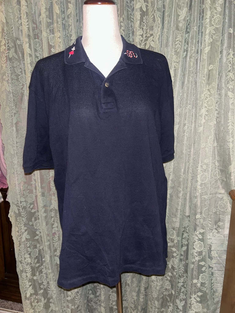 Gucci Black Short-Sleeve Polo With Embroidered Collar Motifs